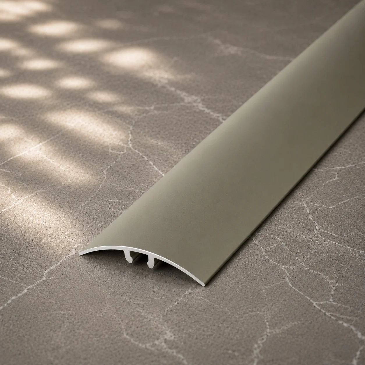 Aluminium Door Threshold Strip 37 MM x 930 MM Length Self-Adhesive Silver 5in1 Installation in Champagne Color